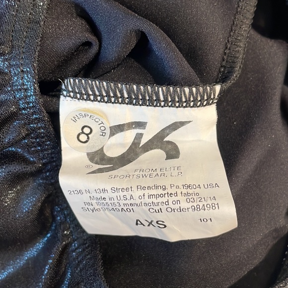 GK Elite Black and Red Leotard. Adult XS - Picture 2 of 3